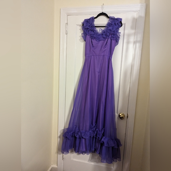 Vintage Union made purple maxi dress - Picture 5 of 6